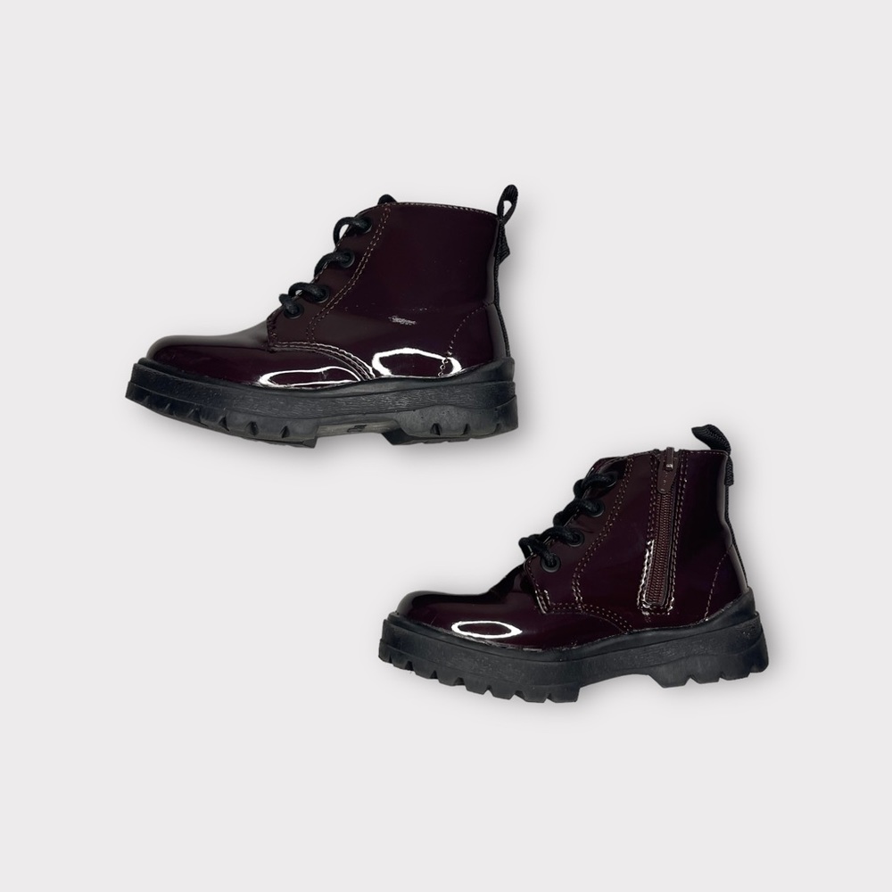 Zara Plum Combat Boots - Picture 5 of 7
